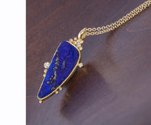Load image into Gallery viewer, Lapis Freeform Necklace 05636 - Ormachea Jewelry

