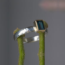 Load image into Gallery viewer, Blue Tourmaline Stacking Ring 05890 - Ormachea Jewelry
