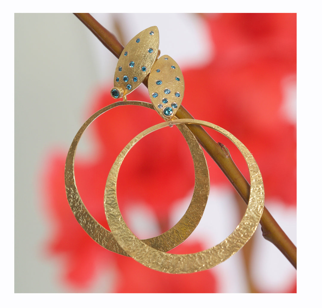 Gold Hoop Earrings 06177 - Ormachea Jewelry