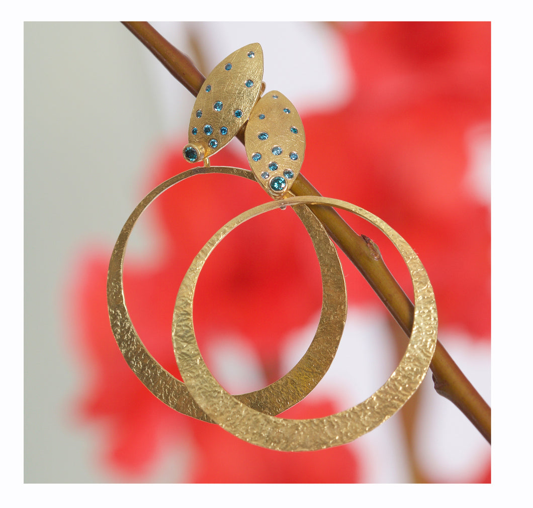 Gold Hoop Earrings 06177 - Ormachea Jewelry