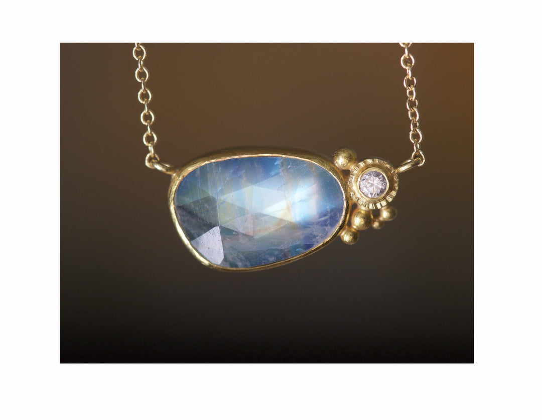 Moonstone Necklace 06192 - Ormachea Jewelry