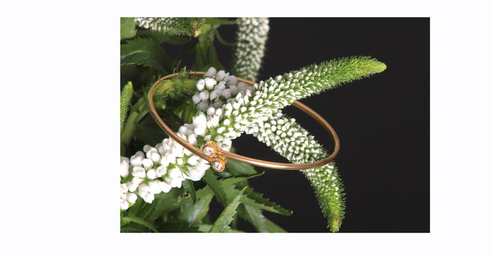 Flexible Gold and Diamond Bracelet 07079 - Ormachea Jewelry