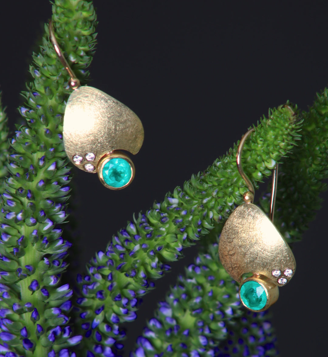 Emerald Earrings 07729 - Ormachea Jewelry