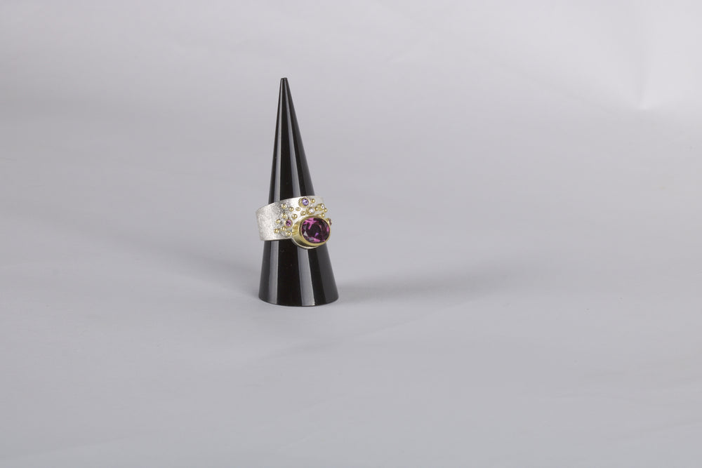Rhodolite Garnet Ring 06122 - Ormachea Jewelry