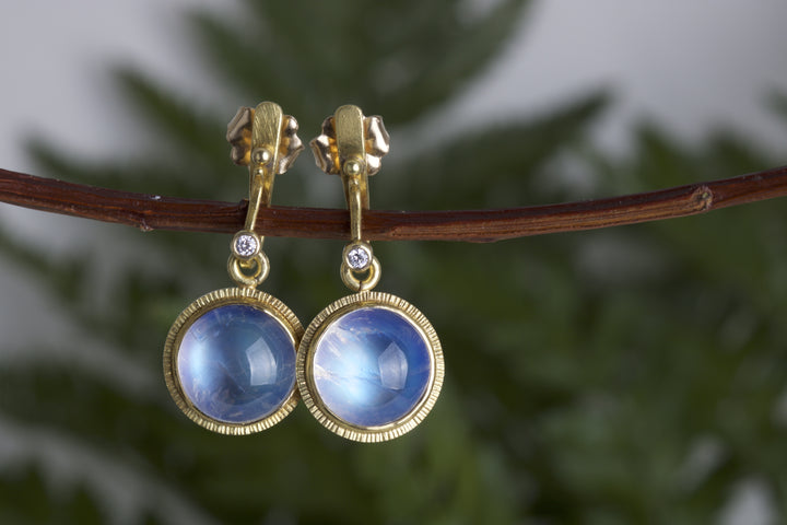 Moonstone Earrings 06579 - Ormachea Jewelry