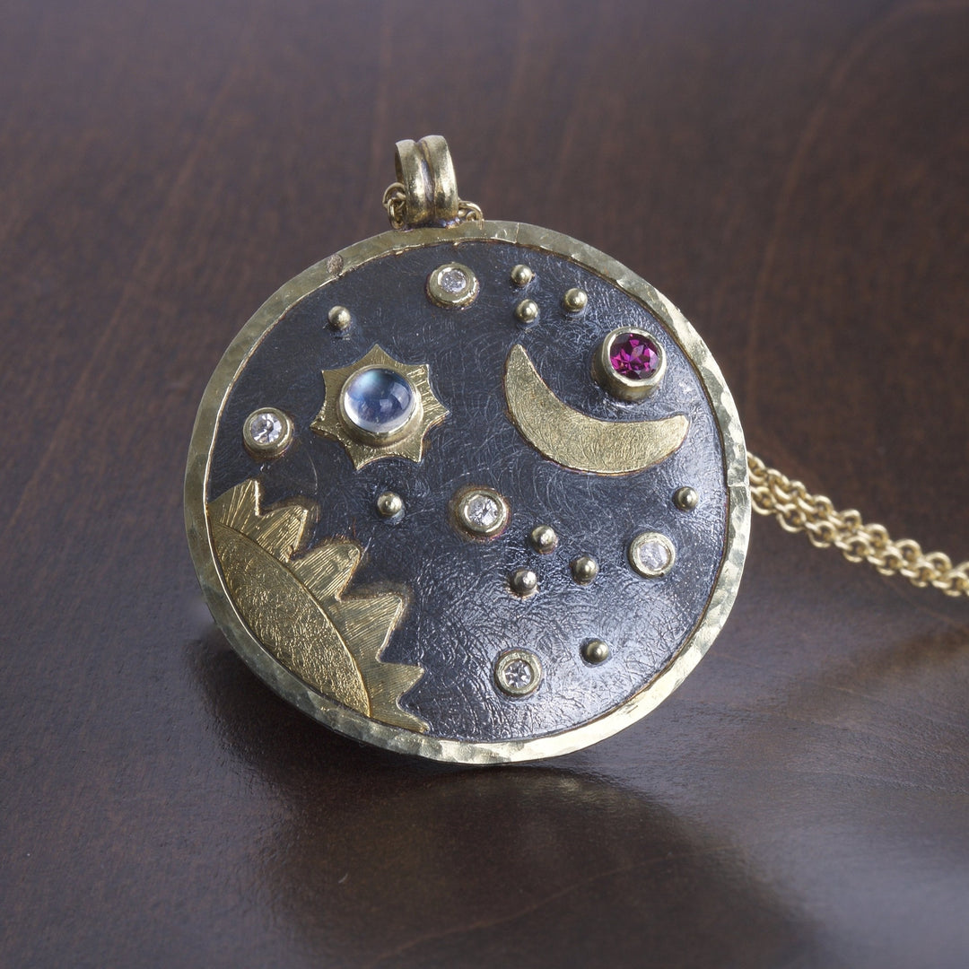 Celestial Disk Pendant 05507 - Ormachea Jewelry