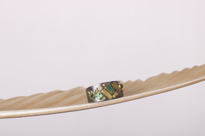 Emerald and Diamond Ring 06812 - Ormachea Jewelry