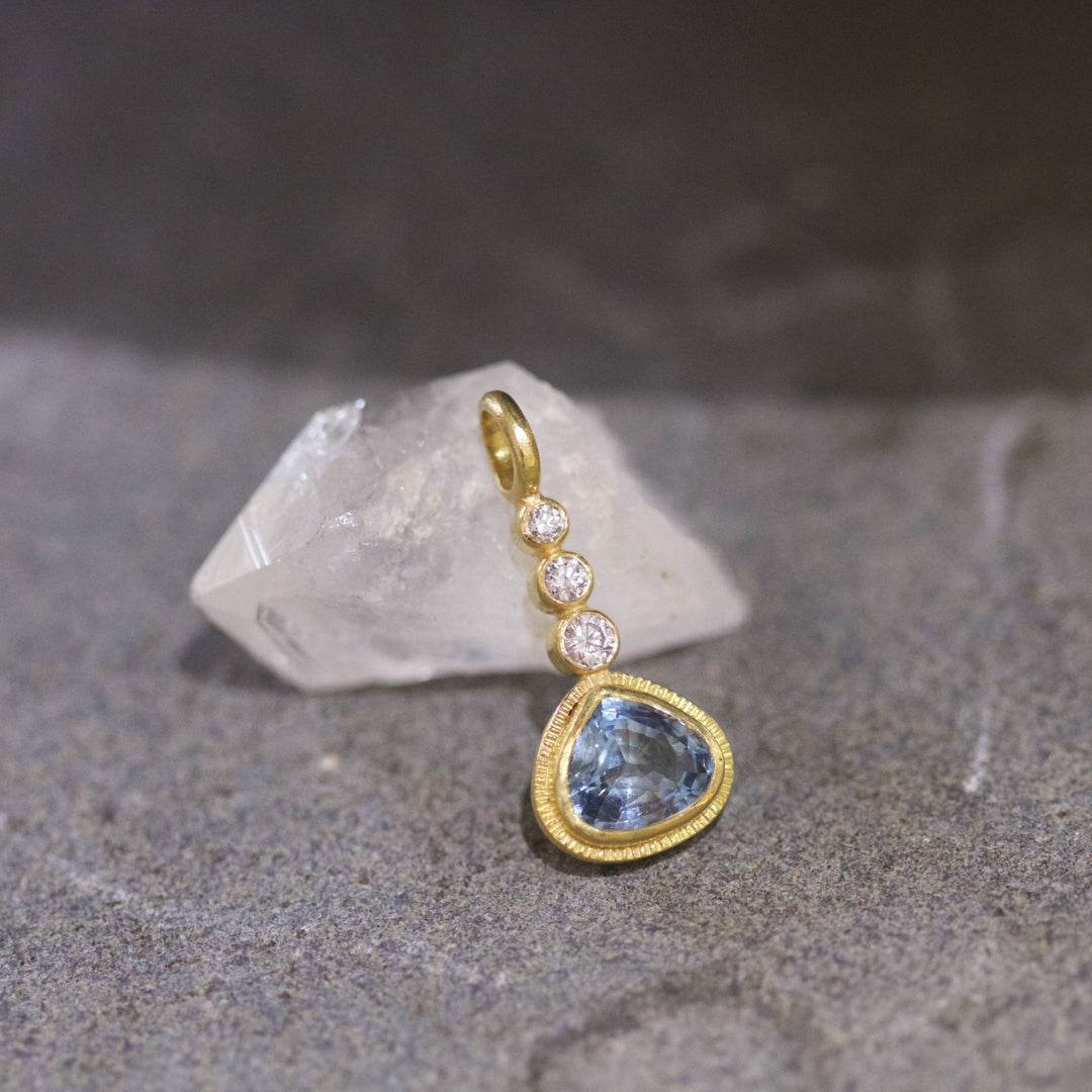 Aquamarine Drop Pendant 06752 - Ormachea Jewelry