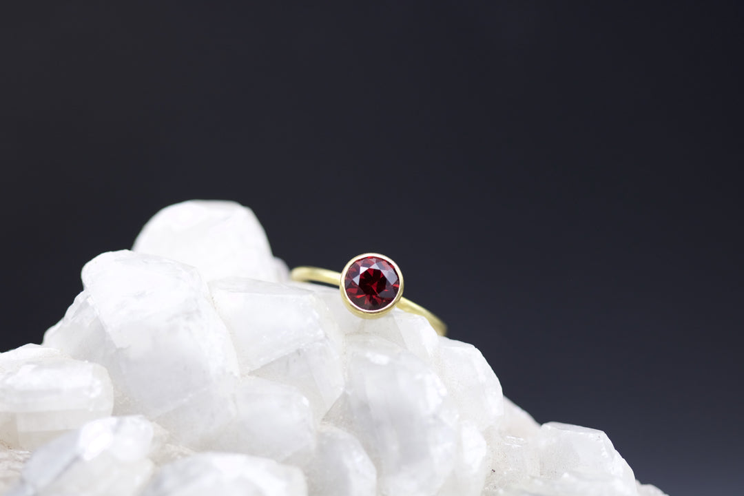 Garnet Ring 06618 - Ormachea Jewelry