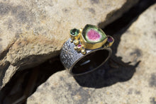 Load image into Gallery viewer, Multi Tourmaline Ring 05364 - Ormachea Jewelry
