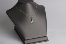 Load image into Gallery viewer, Moonstone and Diamond Pendant 05916 - Ormachea Jewelry
