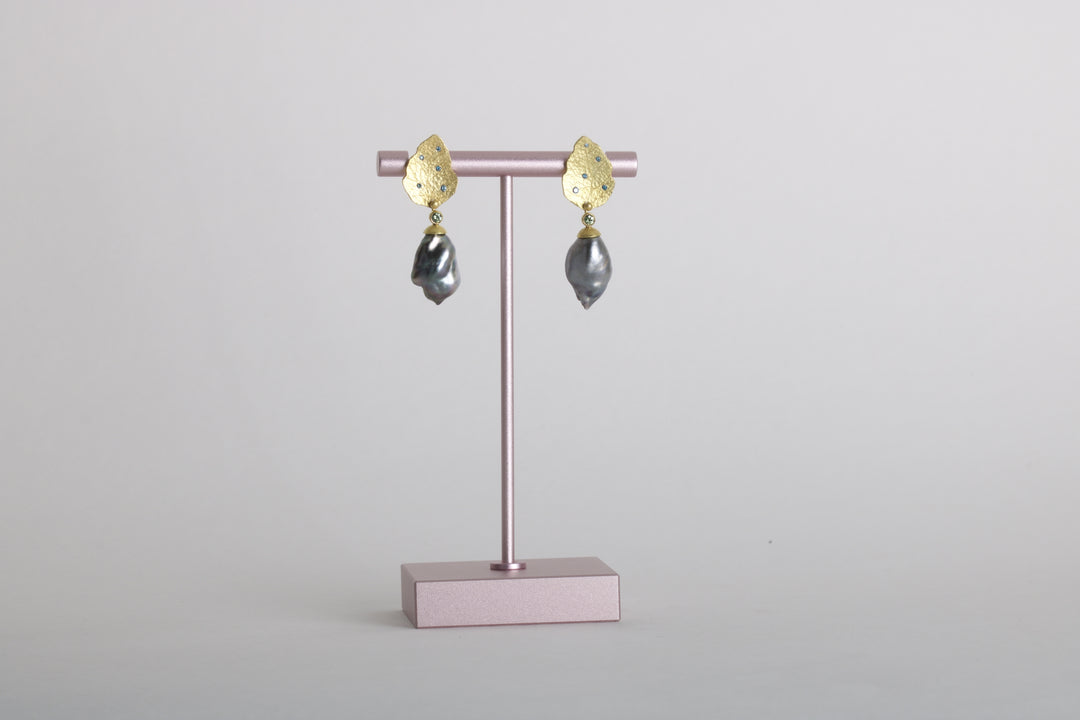 Keshi Pearl Earrings 06178 - Ormachea Jewelry