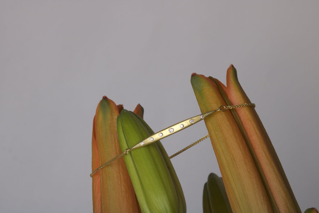 Gold Bar Bracelet 06209 - Ormachea Jewelry