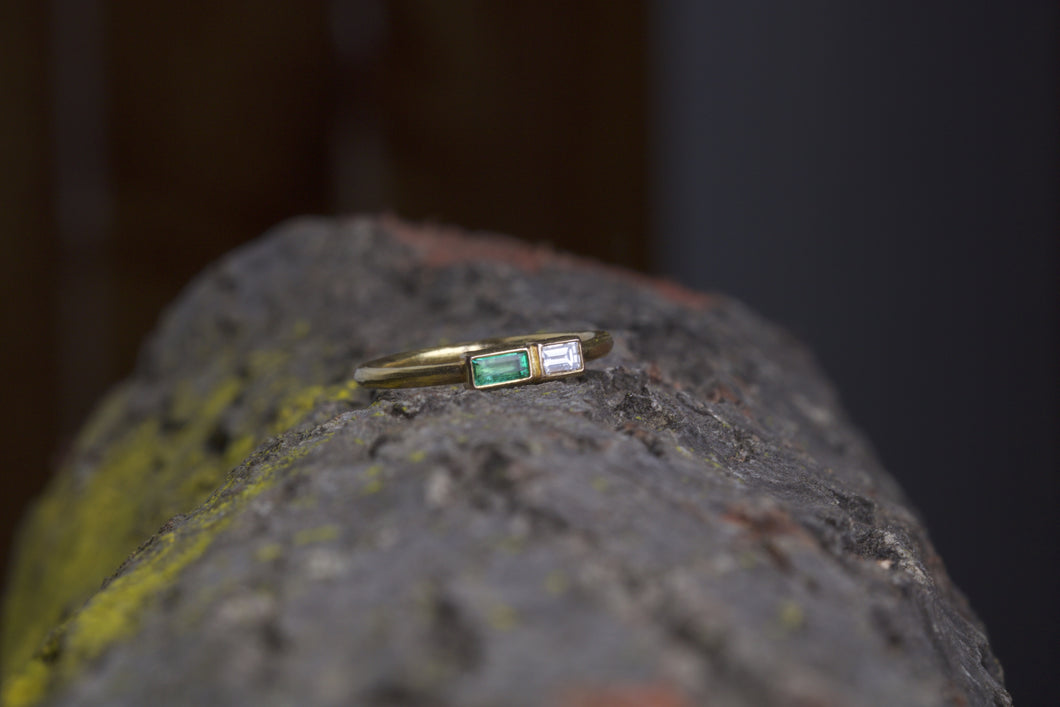 Emerald and Diamond Ring 06732 - Ormachea Jewelry