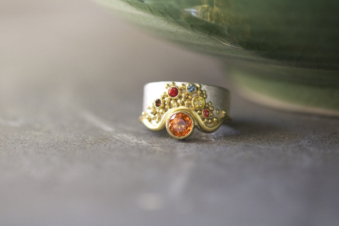 Spessartite Garnet Ring 06719 - Ormachea Jewelry
