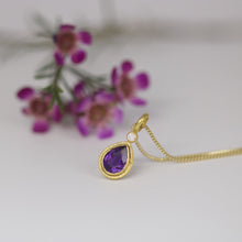 Load image into Gallery viewer, Amethyst Drop Pendant 06726 - Ormachea Jewelry
