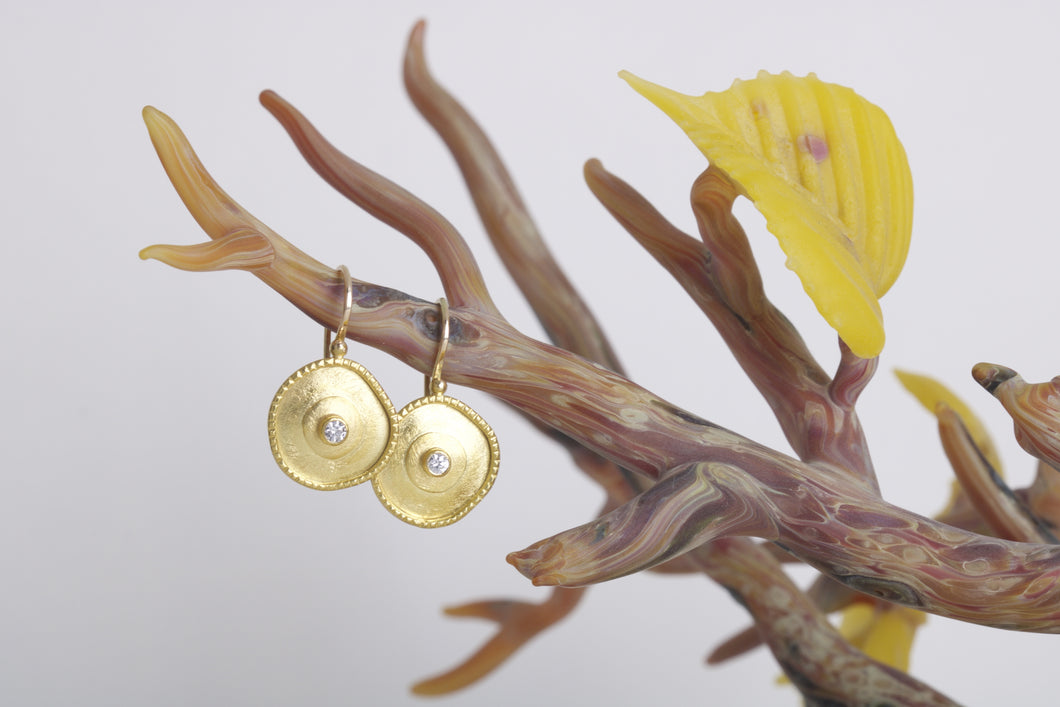 Irregular Shaped Dish Earrings 06491 - Ormachea Jewelry