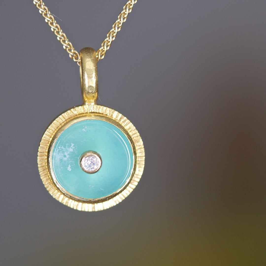 Peruvian Opal Pendant 06197 - Ormachea Jewelry