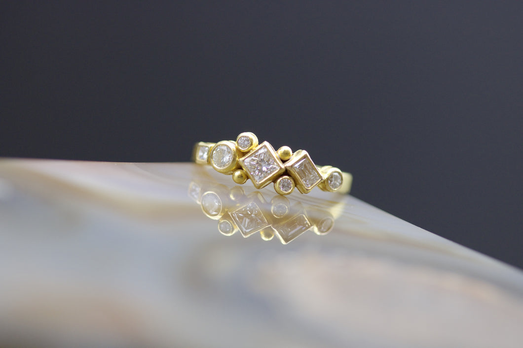 Multi-Cut Diamond Engagement Band 06627 - Ormachea Jewelry