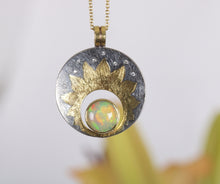 Load image into Gallery viewer, Opal and Sun Pendant 06179 - Ormachea Jewelry
