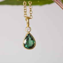 Load image into Gallery viewer, Green Tourmaline Pendant 05920 - Ormachea Jewelry
