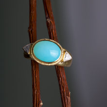 Load image into Gallery viewer, Peruvian Opal and Diamond Ring 06371 - Ormachea Jewelry
