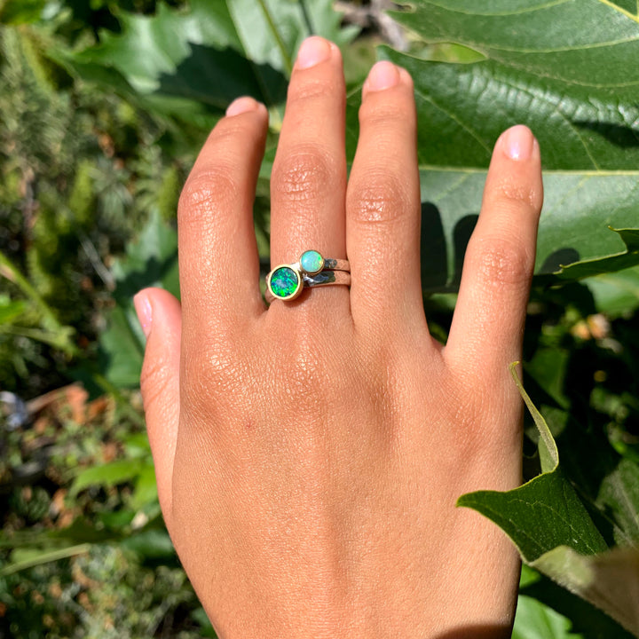 Opal Stacking Ring 05885 - Ormachea Jewelry