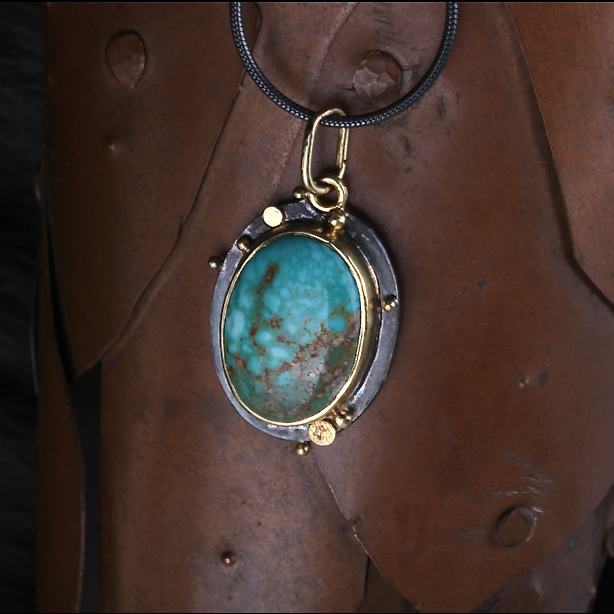 Turquoise Pendant 04547 - Ormachea Jewelry