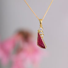 Load image into Gallery viewer, Rubellite Slice Pendant 06013 - Ormachea Jewelry

