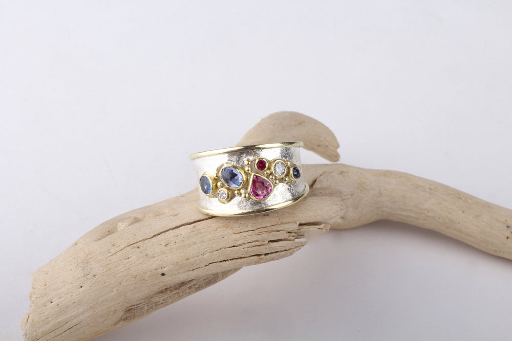 Sapphire Diamond Ring 04725 - Ormachea Jewelry