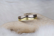 Load image into Gallery viewer, White &amp; Yellow Gold Wave Ring 02909 - Ormachea Jewelry
