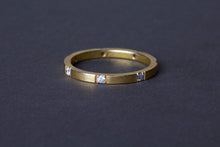 Load image into Gallery viewer, Brushed Gold Diamond Ring 03233 - Ormachea Jewelry
