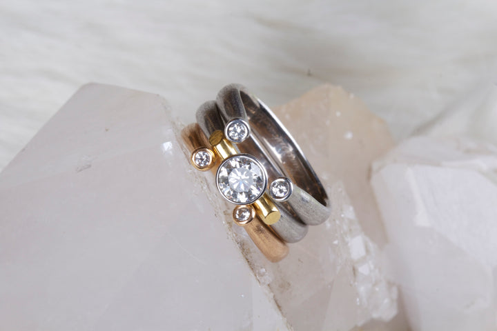 White Gold Diamond Open Ring 9094 - Ormachea Jewelry