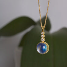 Load image into Gallery viewer, Moonstone and Diamond Pendant 06055 - Ormachea Jewelry
