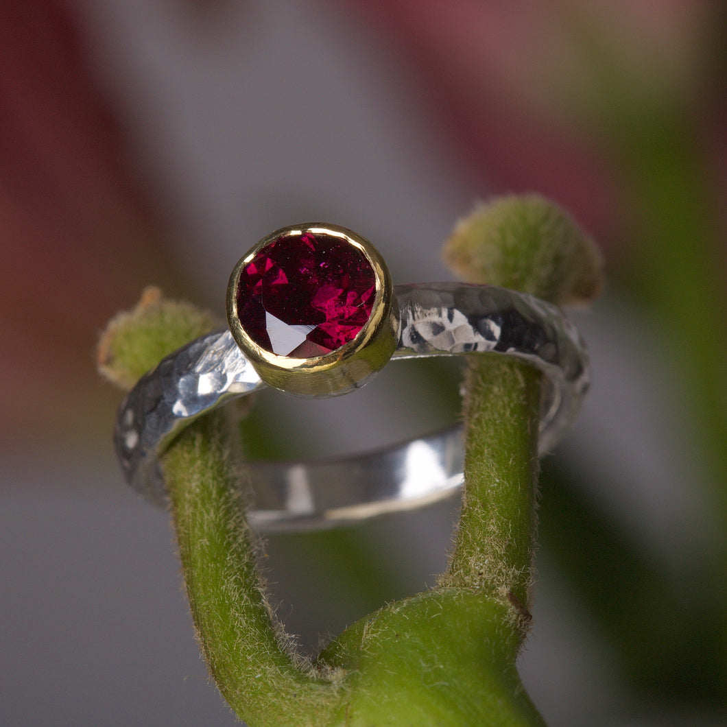 Rhodolite Garnet Stacking Ring 05883 - Ormachea Jewelry