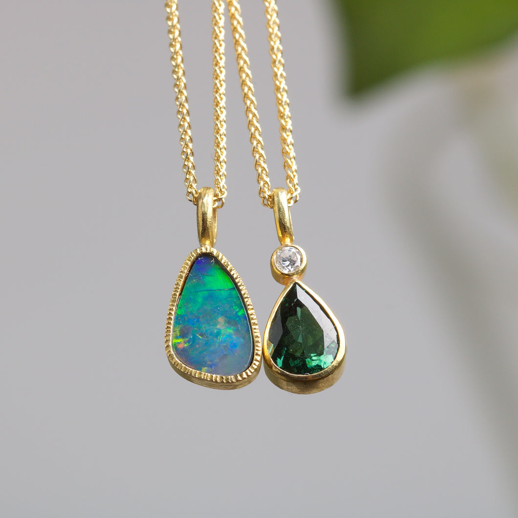 Opal and Gold Pendant 05923 - Ormachea Jewelry