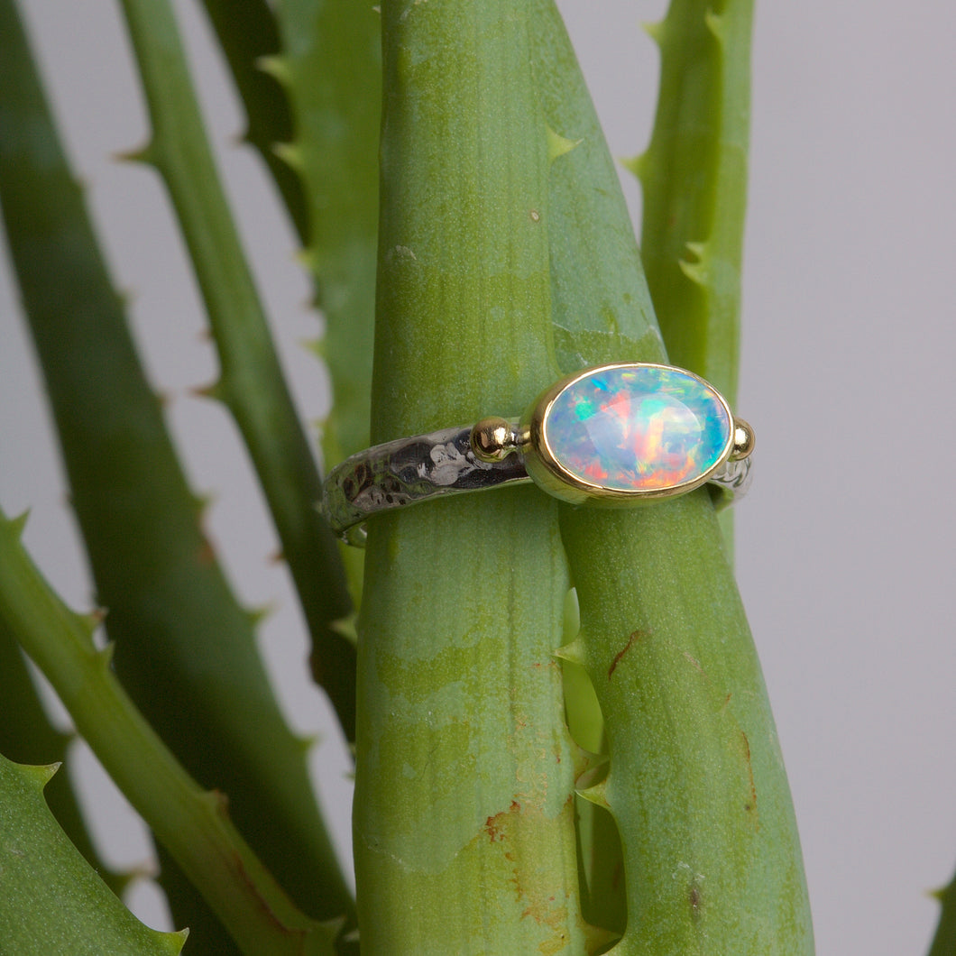 Opal Stacking Ring 06034 - Ormachea Jewelry