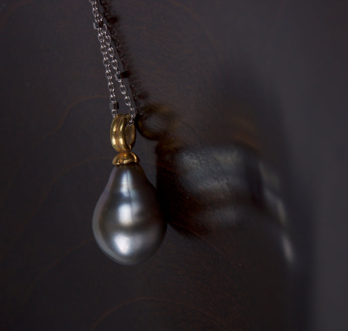 Tahitian Pearl Pendant 05168 - Ormachea Jewelry