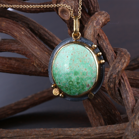 Turquoise Pendant 04537 - Ormachea Jewelry