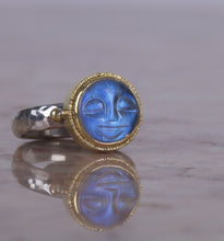 Load image into Gallery viewer, Moonstone Moon Face Ring 05689 - Ormachea Jewelry
