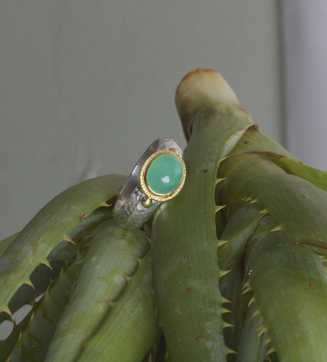 Chrysoprase Ring 06043 - Ormachea Jewelry