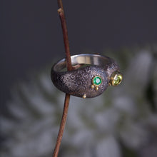 Load image into Gallery viewer, Emerald and Peridot Ring 05902 - Ormachea Jewelry

