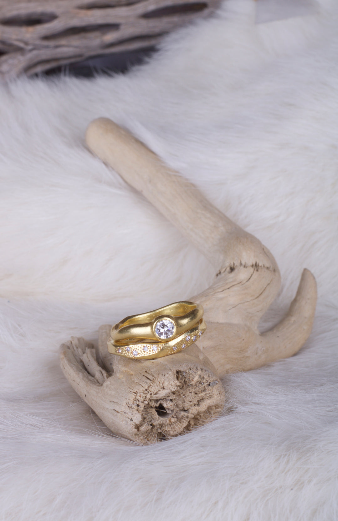 Gold Diamond Ring 0577 - Ormachea Jewelry