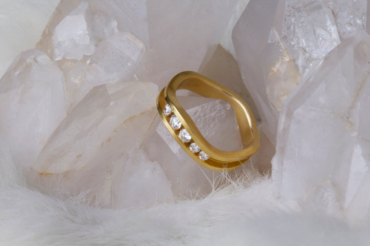 Gold Diamond Ring 01552 - Ormachea Jewelry