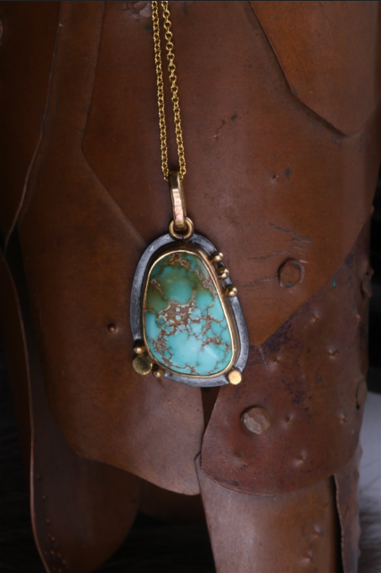 Turquoise Pendant 04540 - Ormachea Jewelry