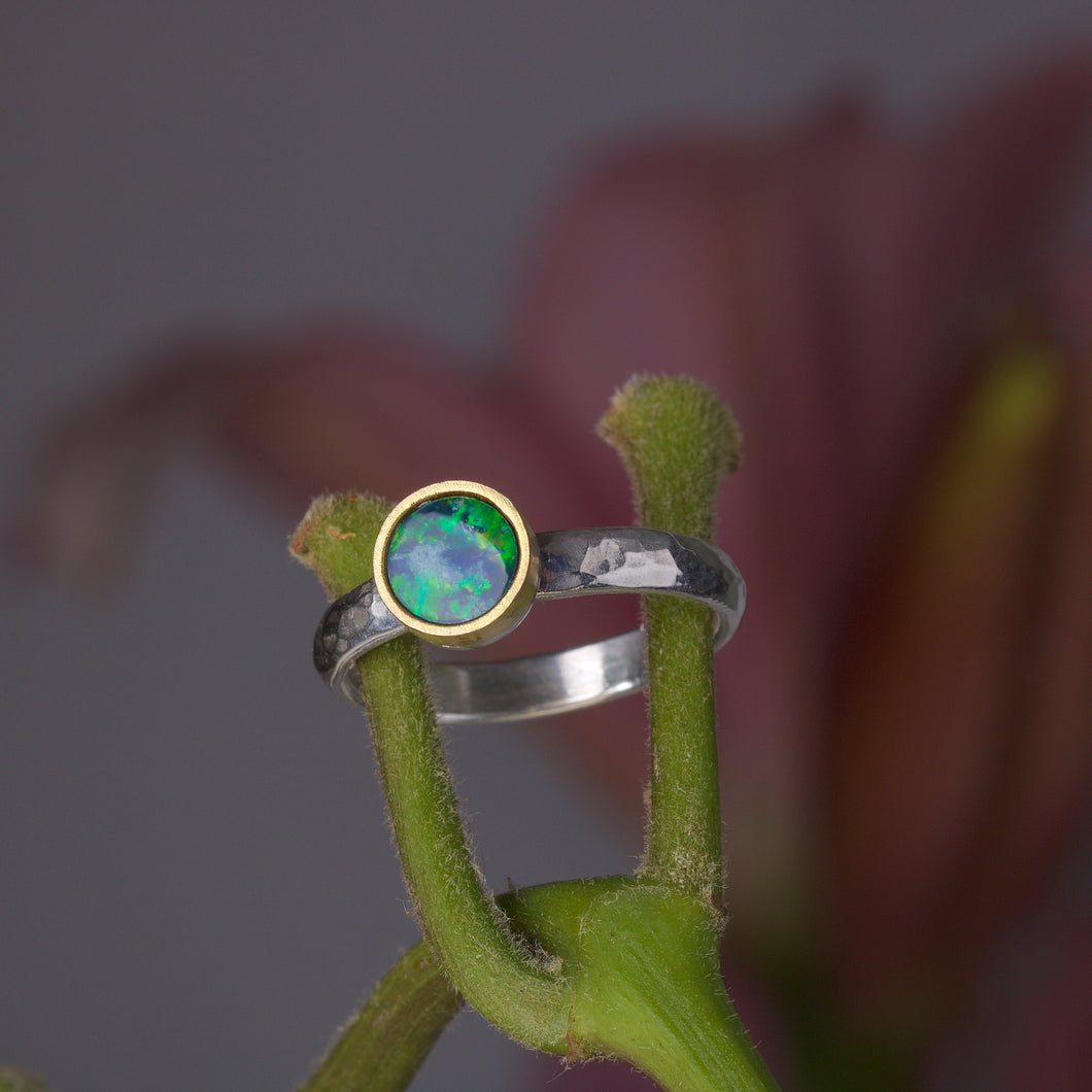 Opal Stacking Ring 05885 - Ormachea Jewelry