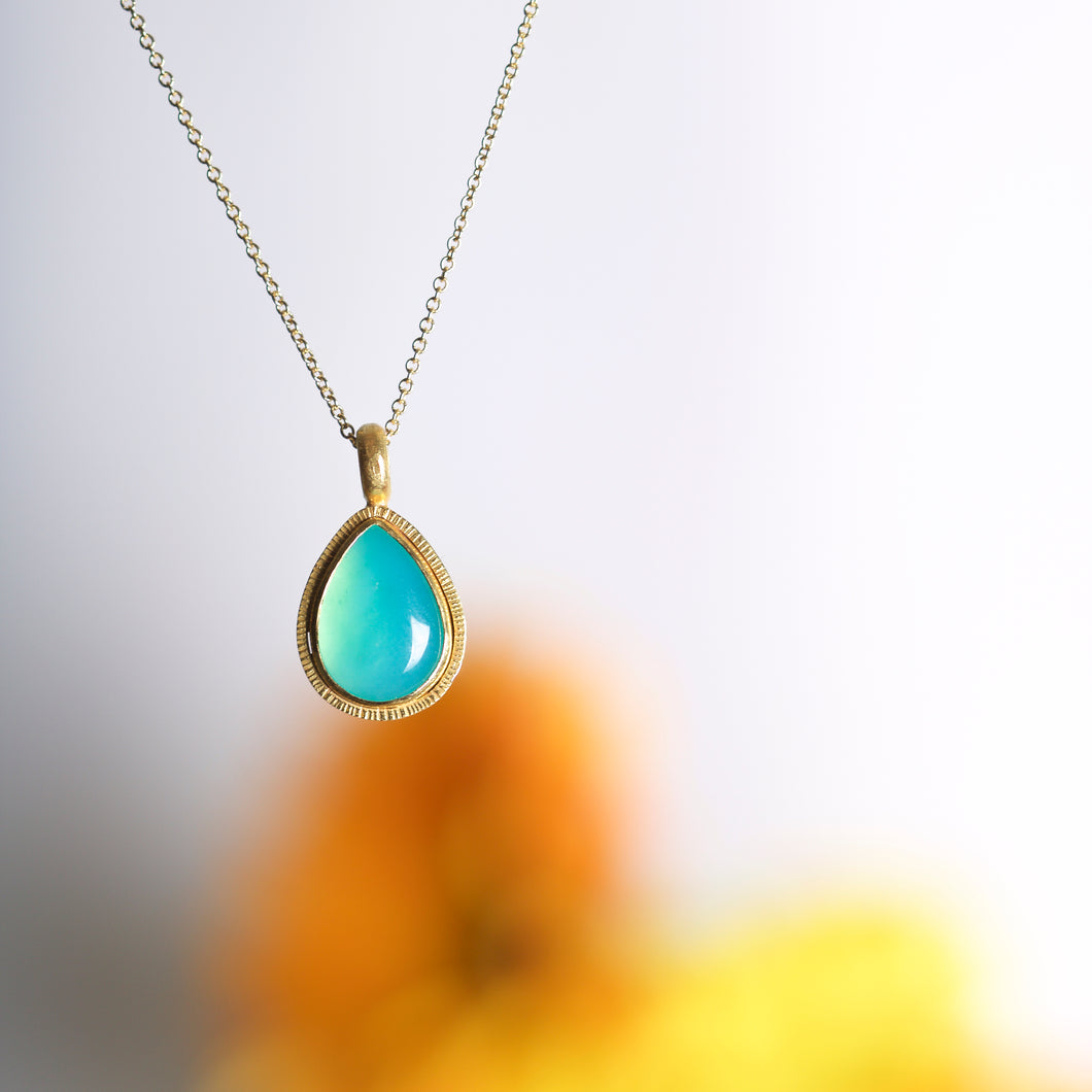 Peruvian Opal Pendant 06201 - Ormachea Jewelry
