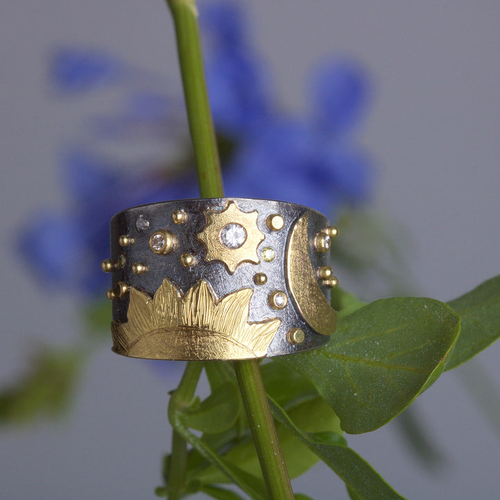 Sun and Moon Ring 05896 - Ormachea Jewelry