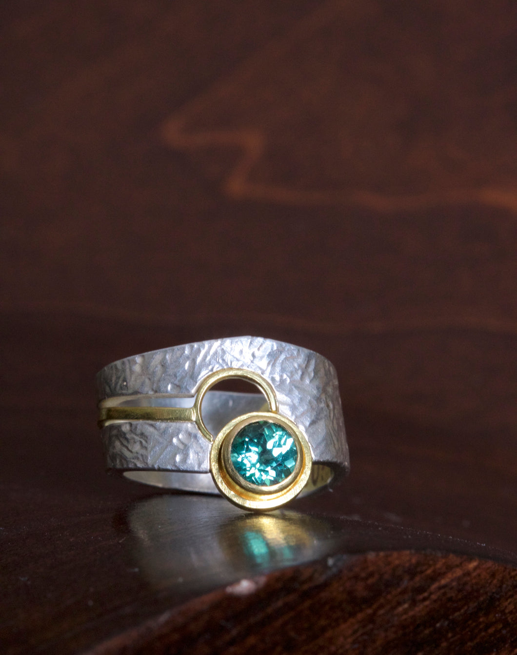 Green Tourmaline Ring 06905 - Ormachea Jewelry