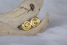 Load image into Gallery viewer, Gold Spiral Earring with Diamonds 8190 - Ormachea Jewelry
